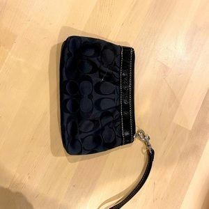 Small black authentic coach wristlet